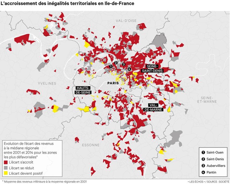 inégalités territoriales en ile de france